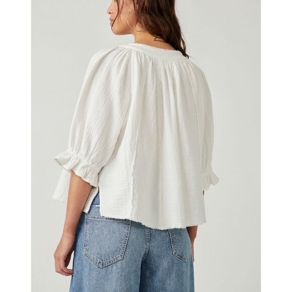 🆕 FREE PEOPLE Lucy Solid Swing Top / Optic White - Picture 7 of 16